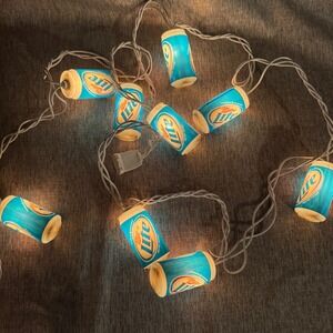 Miller Lite Beer Can String Lights 10 Count Novelty Party Bar Decor Man Cave